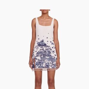 Staud Le Sable Floral Beaded Minidress